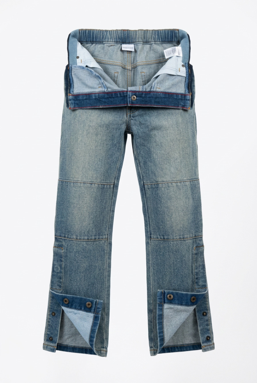 NWOT Cat & Jack Girls Side Zippers  Faux Pockets Jeans  size Medium 10